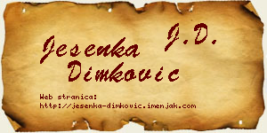 Jesenka Dimković vizit kartica